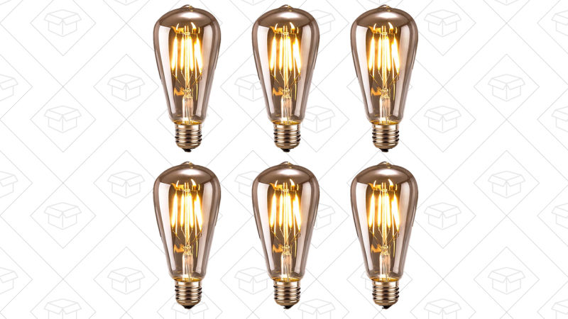 Pack de 6 Bombillas Edison, $19 con código 4VSTG5EJ